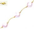 
14k Yellow 9x8 mm Curved Light-Rose Cryst
