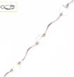 
14k White 6 mm Cube Clear Crystal Necklac
