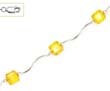 
14k White 6 mm Cube Yellow Crystal Neckla
