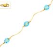 
14k Yellow 6 mm Round Blue Crystal Neckla
