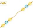 
14k Yellow 6 mm Round Yellow and Blue Cry
