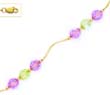 
14k Yellow 6 mm Round Purple and Green Cr
