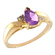 
10k Yellow 7x5 mm Pear Shape Amethyst and
