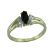 
10k Yellow Marquise Shape Black Onyx and 
