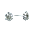 
10k White Flower Diamond Earrings
