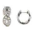 
10k White X Hoop Diamond Earrings
