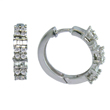 
10k White Hoop Diamond Earrings
