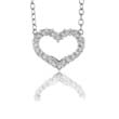 
10k White Heart Diamond Pendant - 16 Inch
