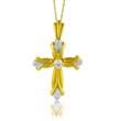 
10k Yellow Cross Diamond Pendant
