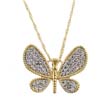 
10k Yellow Butterfly Diamond Pendant
