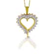 
10k Yellow Heart Key Diamond Pendant
