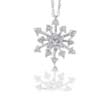 
10k White Snow Flake Diamond Pendant
