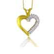 
10k Yellow Heart Diamond Pendant
