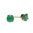 
14k Yellow 3 mm Round Emerald Stud Earrin
