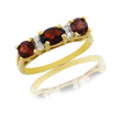 
10k Yellow Oval And Round Garnet and Diam
