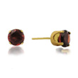 
14k Yellow 4 mm Round Garnet Stud Earring
