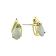 
10k Yellow 8x5 mm Pear Shape Opal and Dia
