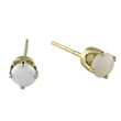 
14k Yellow 6 mm Round Opal Stud Earrings
