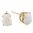 
14k Yellow 8x6 mm Oval Opal Stud Earrings
