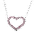 
10k White Heart Pink Diamond Pendant
