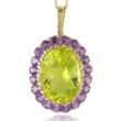 
10k Yellow 13x18 mm Amethyst And Oval Lem
