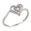 
10k White Double Heart Diamond Ring
