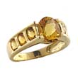 
10k Yellow 3x4 mm Oval Citrine Ring
