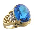 
10k Yellow Bold Oval Swiss Blue Topaz and
