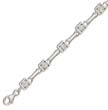 
Square Style Link Round 4 mm CZ Silver Br
