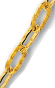 
14k Yellow Faceted Anklet - 10 Inch
