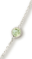 
14k White Besel Set Gemstone Necklace - 1
