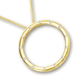 
14k Yellow Elegant Circle Diamond Necklac
