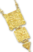 
14k Yellow Tuscany Desgin Drop Necklace -
