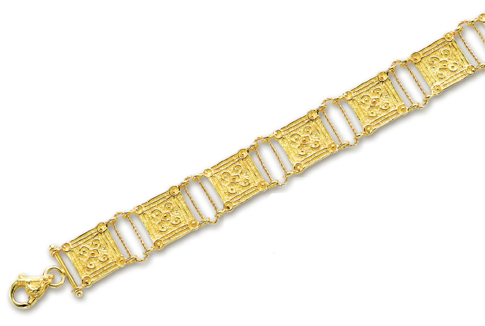
14k Yellow Tuscany Desgin Bracelet - 7.5 Inch
