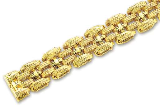 
14k Yellow Bold Couture Design Bracelet - 7.5 Inch
