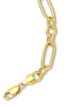 
14k Yellow Elegant Oval Link Design Bracelet - 7.5 Inch
