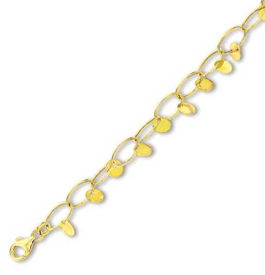 
14k Yellow Elegant Circular Link Bracelet - 7.5 Inch
