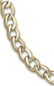 
14k Two-Tone Elegant Overlap Link Bracele
