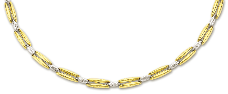 
14k Two-Tone Elegant Design Necklace - 17 Inch
