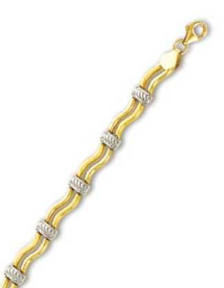 
14k Two-Tone Elegant Design Bracelet - 7.25 Inch
