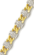 
14k Two-Tone Fancy Link Bracelet - 7.25 I
