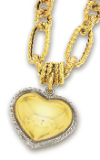 
14k Two-Tone Spectacular Puffed Heart Nec
