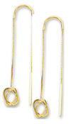 
14k Yellow Fancy Design Threader Earrings
