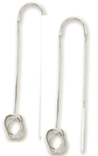 
14k White Fancy Design Threader Earrings
