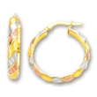 
14k Tricolor Hoop Earrings
