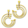 
14k Yellow Fancy Open Circle Earrings
