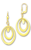 
14k Yellow Fancy Oval Drop Earrings
