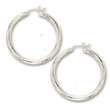 
14k White 2x30 mm Shiny Hoop Earrings
