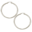 
14k White 3x50 mm Bold Shiny Hoop Earring
