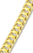 
10k Yellow Fancy Link Bracelet - 7.25 Inc
